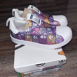 Adidas Superstar 360 Kevin Lyons Monster Size 2.5 Kids Running Shoes Pink GX3293